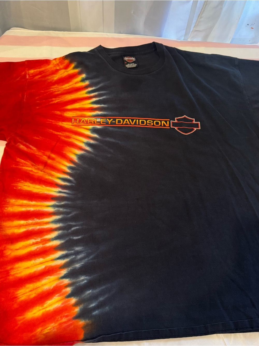 Vintage 2000 Harley Davidson Tie Dye Shirt Size 2XL North Carolina